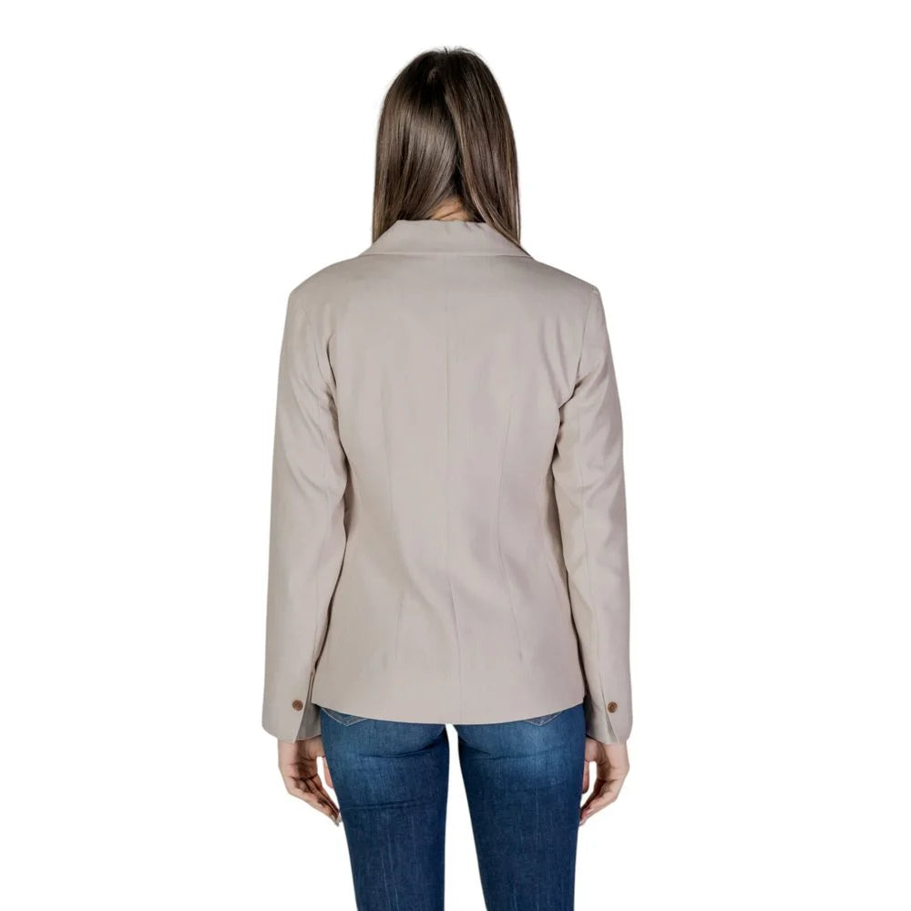 Only Beige Recycled Polyester Blazer - Coats & Jackets