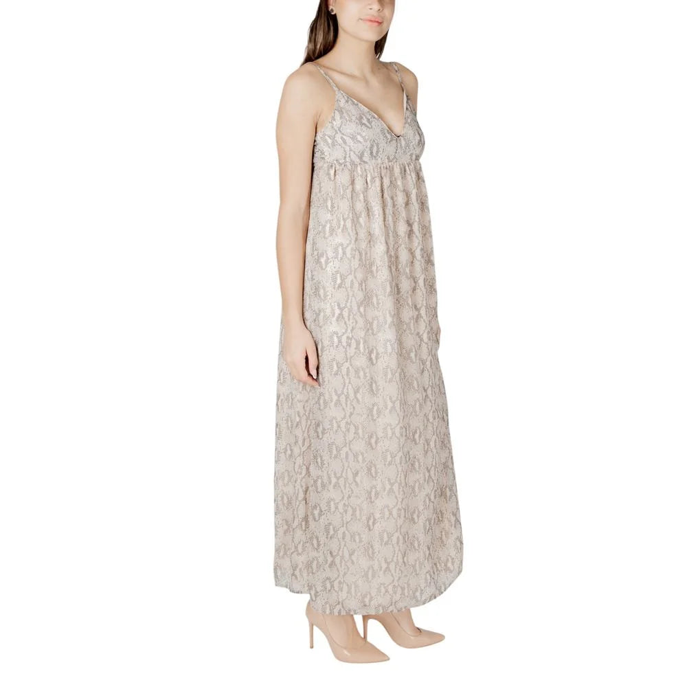 Only Beige Recycled Polyester Long - Dresses