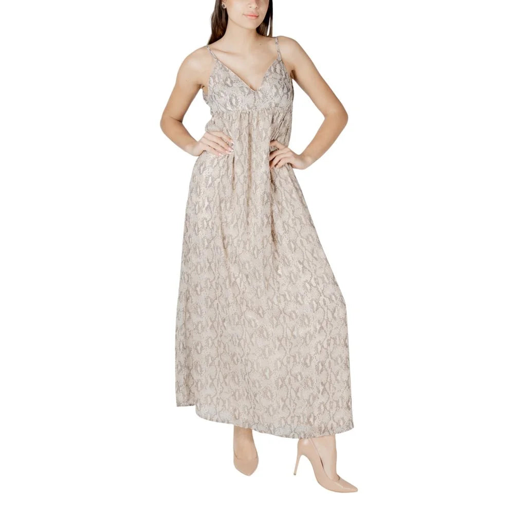 Only Beige Recycled Polyester Long - Dresses