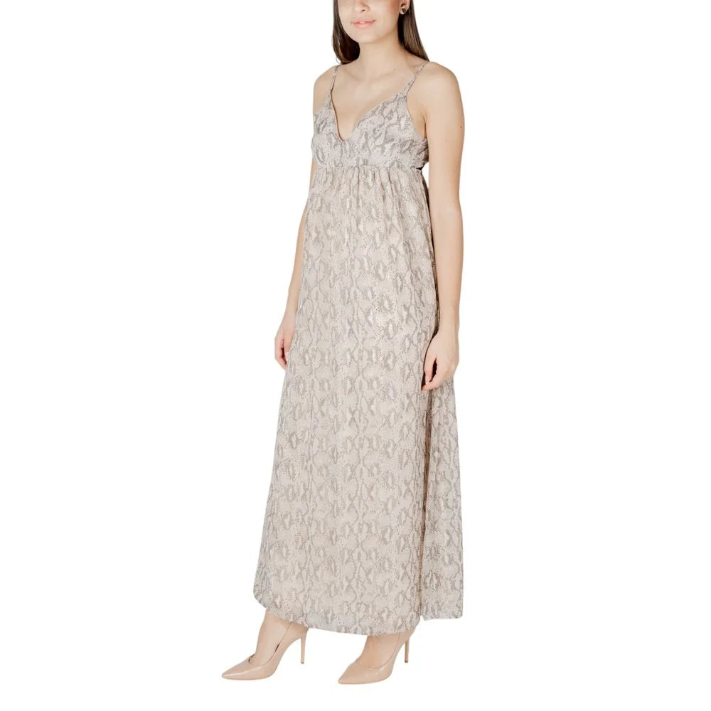 Only Beige Recycled Polyester Long - Dresses
