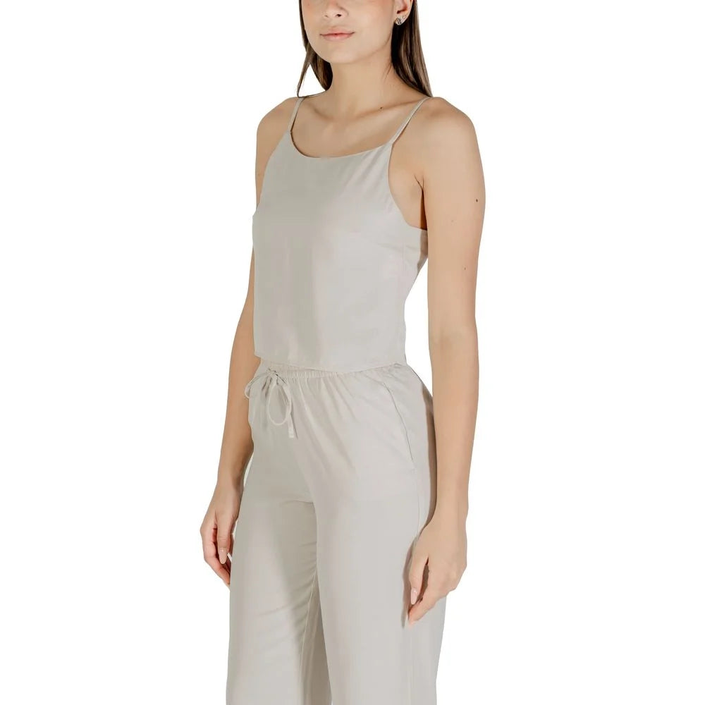 Only Beige Recycled Polyester Top - Tank Tops