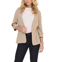 Only Beige Viscose Blazer - IT44|L - Coats & Jackets