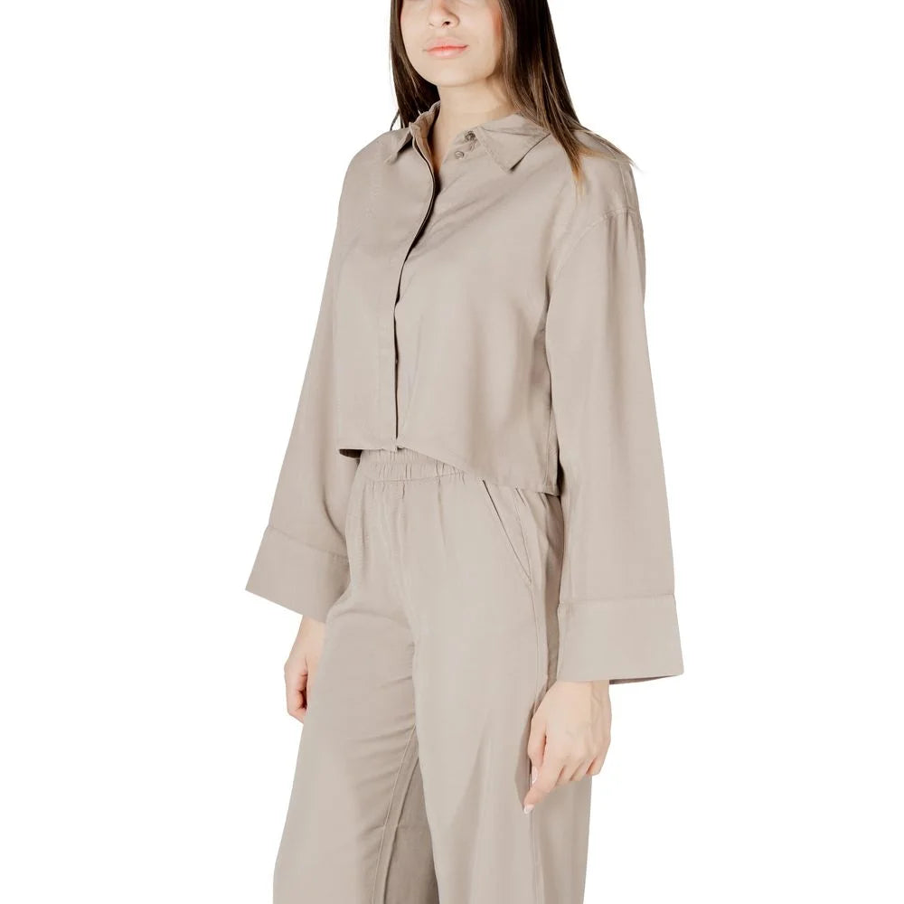 Only Beige Viscose Blouse - Blouses