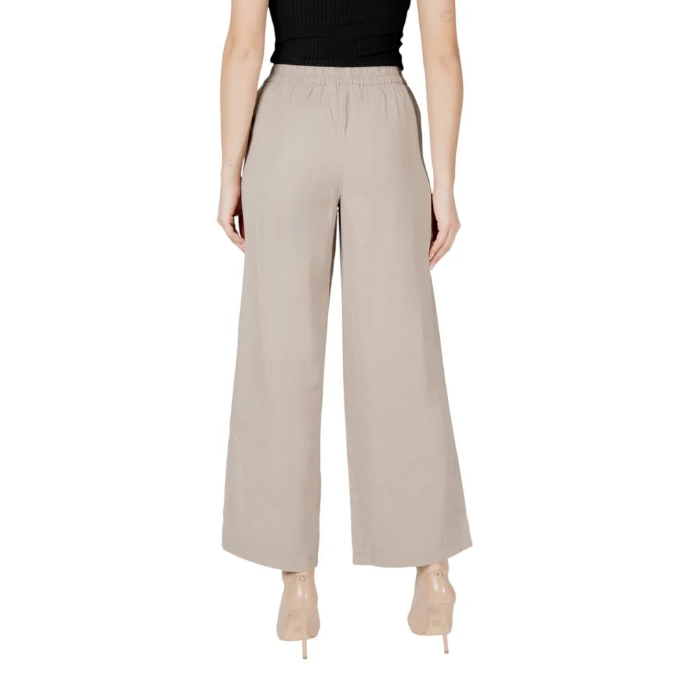 Only Beige Viscose Pant - L/32 - Trousers