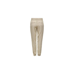 Only Beige Viscose Pant - Trousers