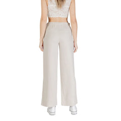 Only Beige Viscose Pant - Trousers