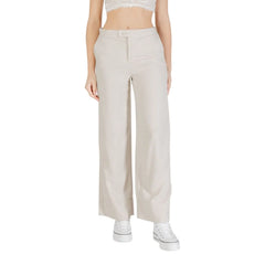 Only Beige Viscose Pant - Trousers