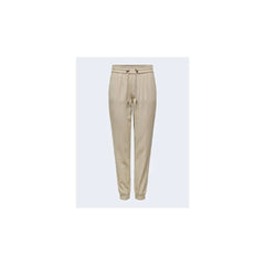 Only Beige Viscose Pant - Trousers