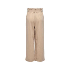 Only Beige Viscose Pant - XL - Trousers