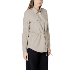 Only Beige Viscose Shirt - Shirts