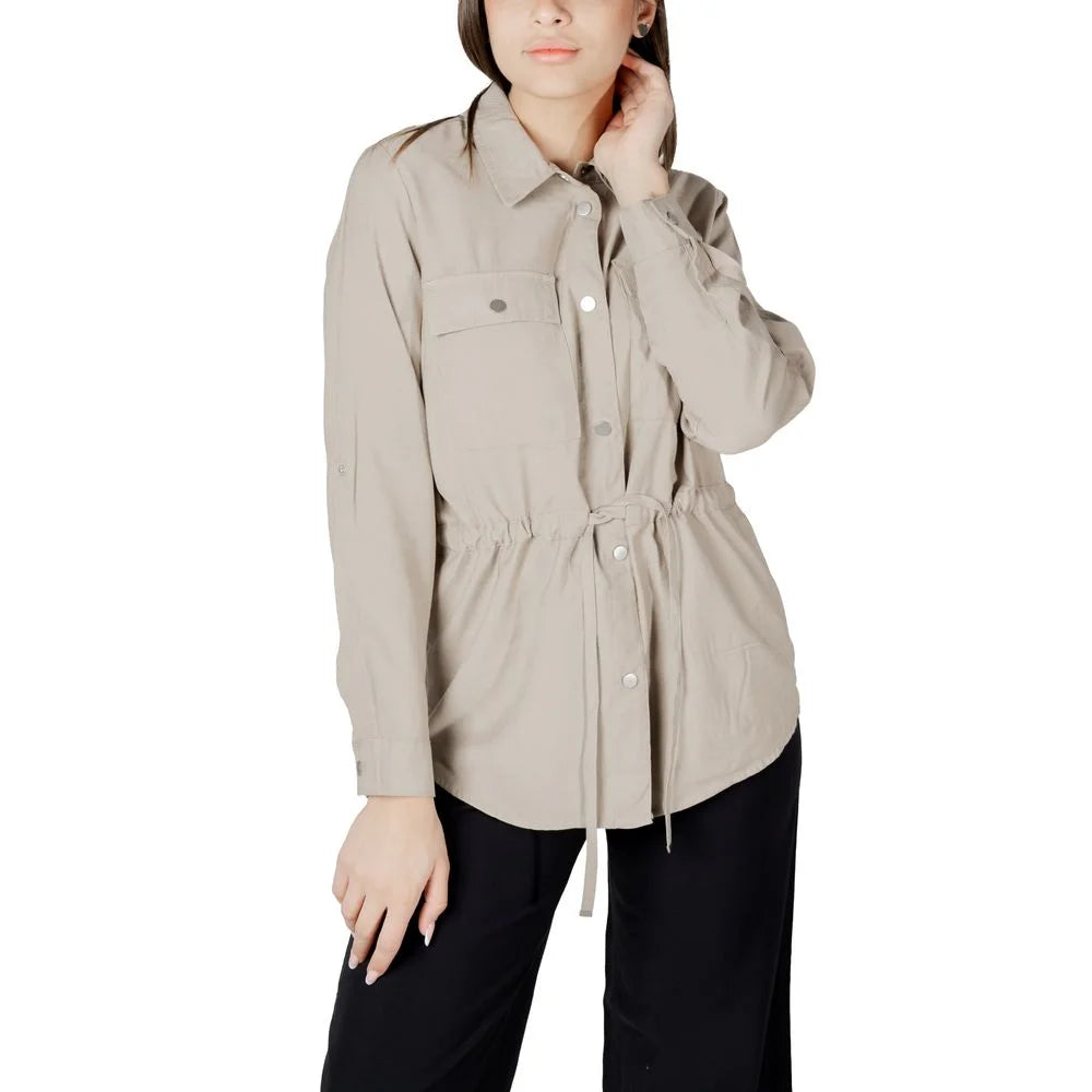 Only Beige Viscose Shirt - Shirts