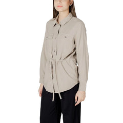 Only Beige Viscose Shirt - Shirts