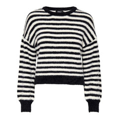 Only Black And White Marabou Sportswear - Sweaters