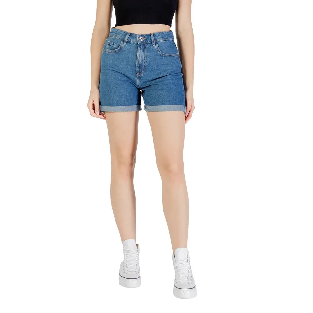Only Blue Cotton Short - Denim Shorts