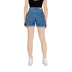Only Blue Cotton Short - Denim Shorts