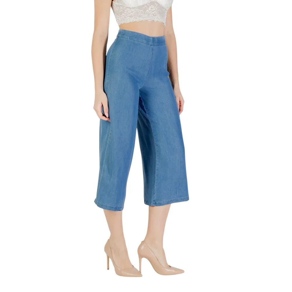 Only Blue Lyocell Cropped Pant - Trousers
