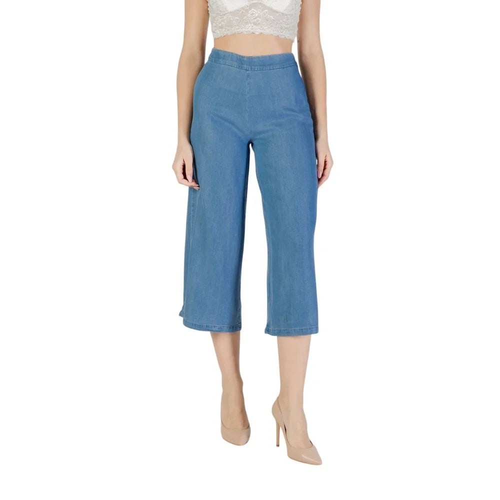 Only Blue Lyocell Cropped Pant - Trousers