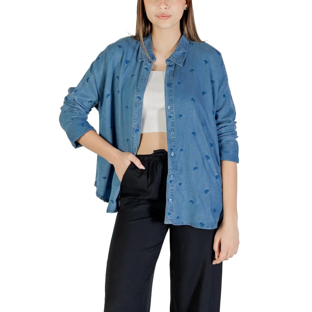 Only Blue Tencel Blouse - Blouses