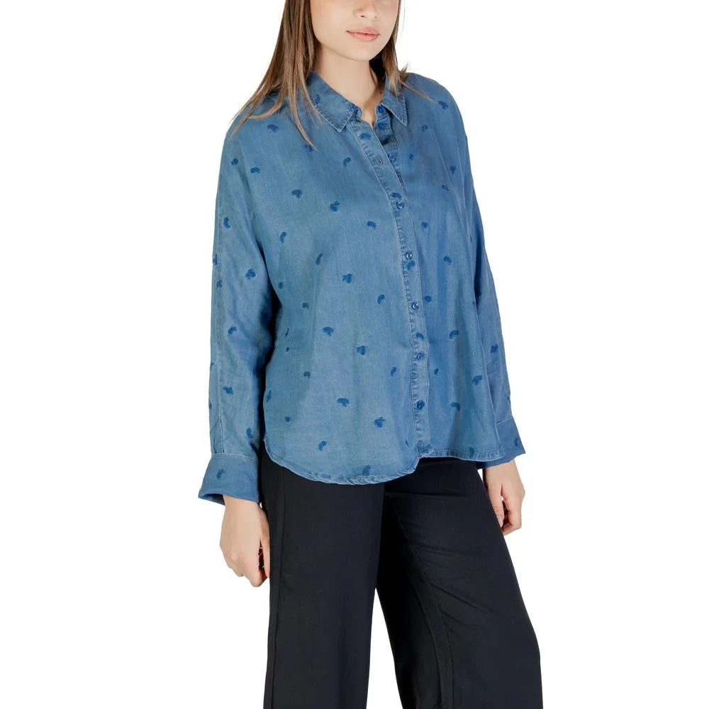 Only Blue Tencel Blouse - Blouses
