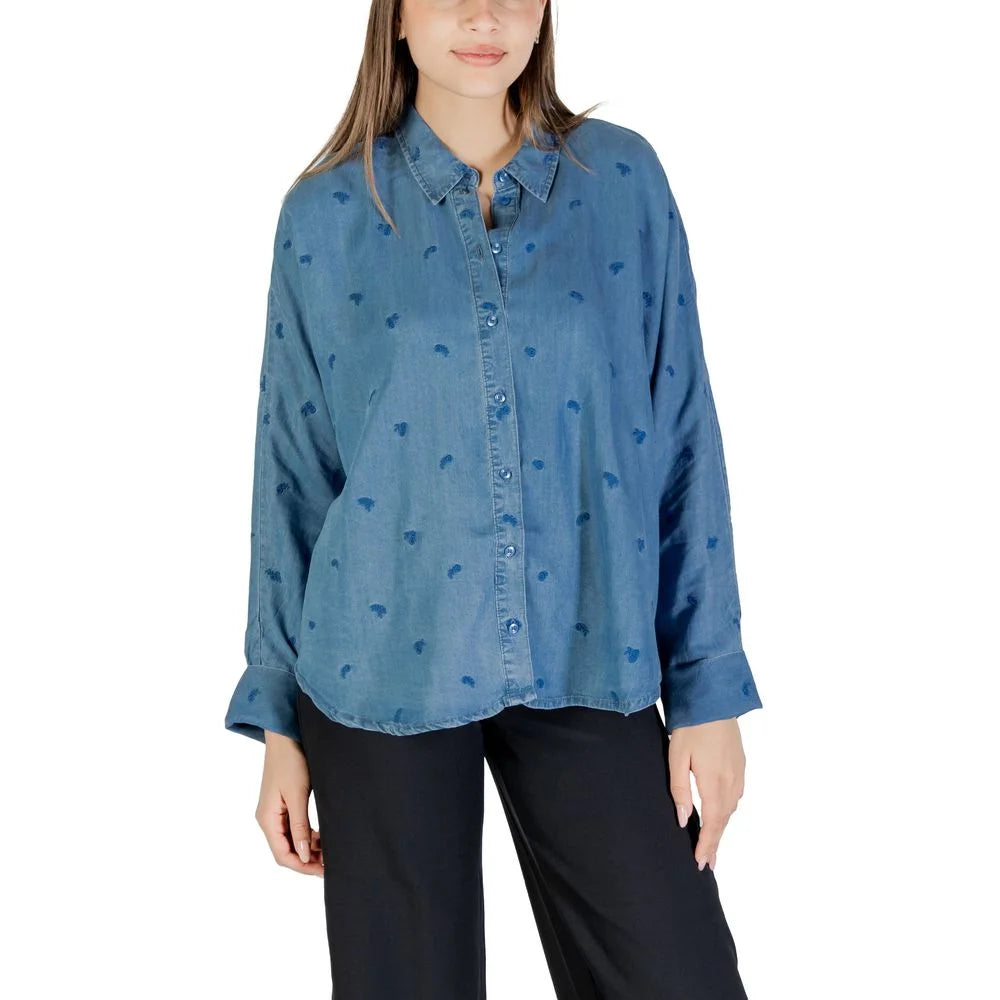 Only Blue Tencel Blouse - Blouses