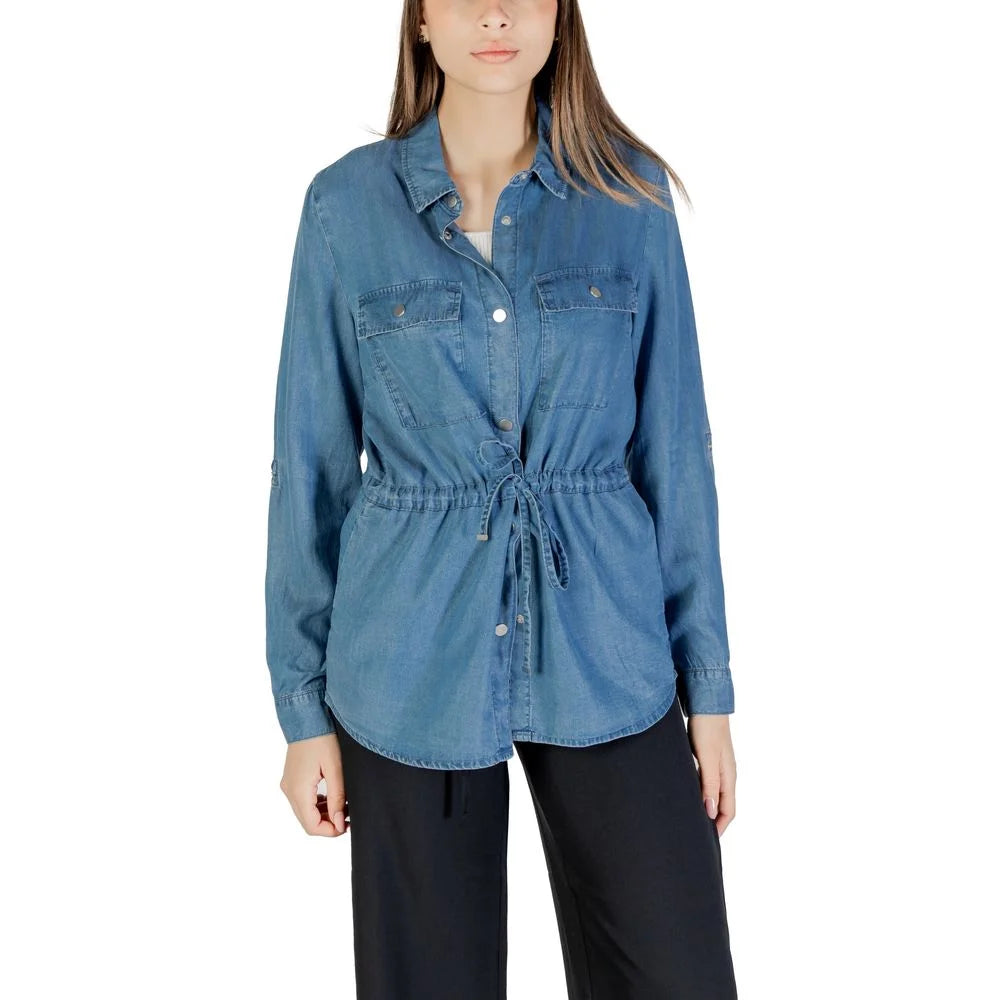 Only Blue Tencel Shirt - Shirts
