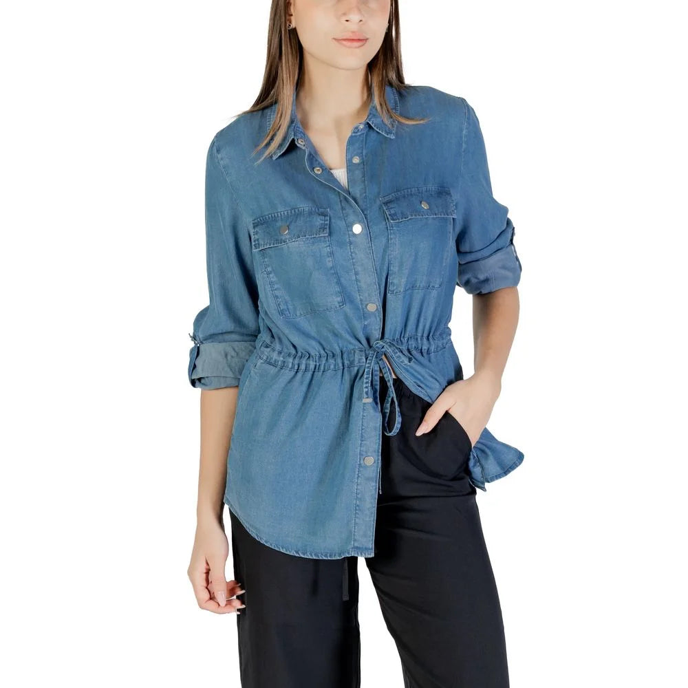 Only Blue Tencel Shirt - Shirts