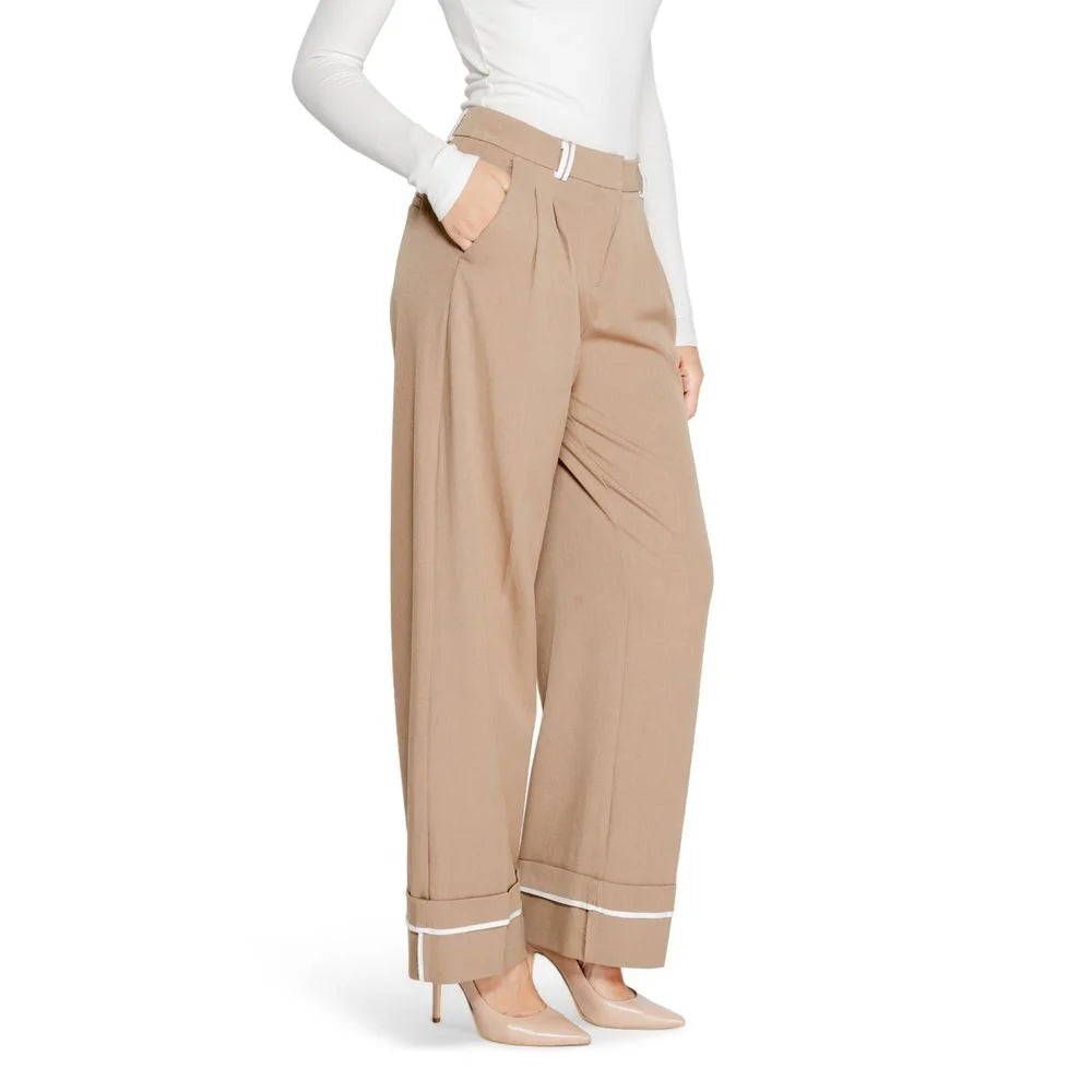 Only Brown Recycled Polyester Pant - W42 | L32 - Trousers