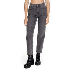 Only Gray Cotton Mom Jean - Jeans