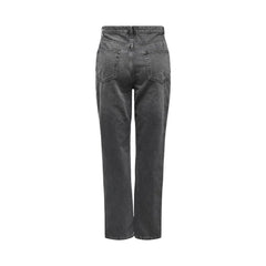 Only Gray Cotton Mom Jean - Jeans