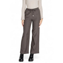 Only Gray Polyester Pant - Trousers
