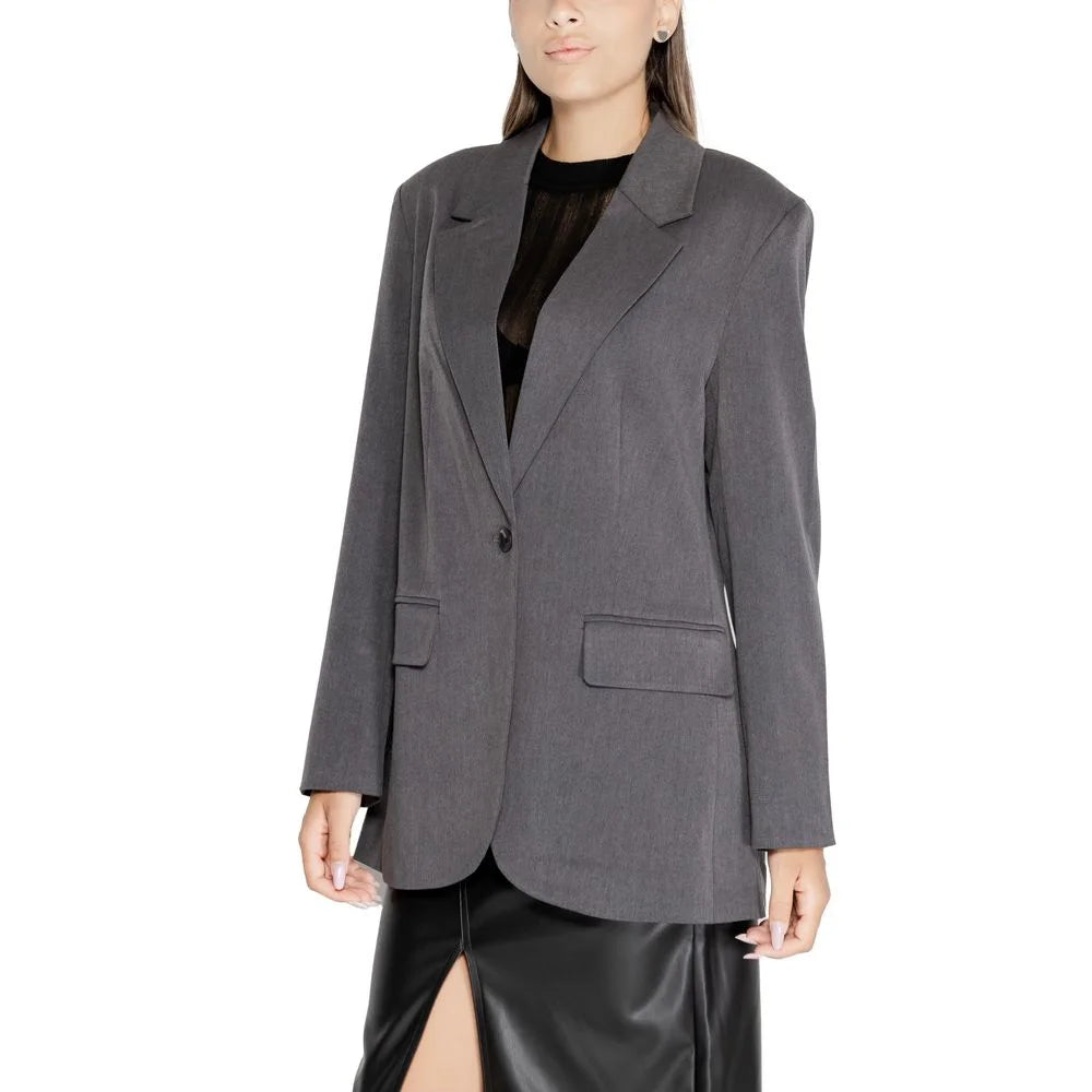 Only Gray Recycled Polyester Blazer - IT38|XS - Coats & Jackets