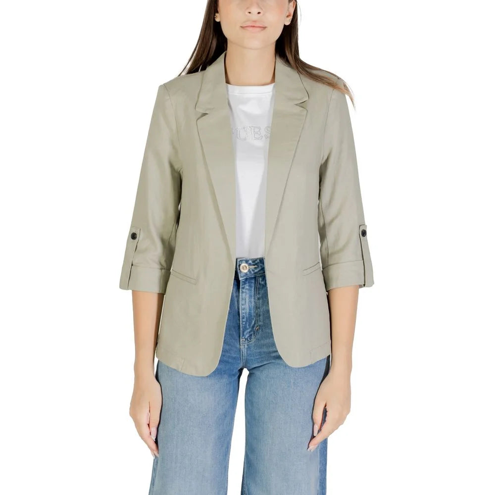 Only Green Linen Blazer - Coats & Jackets