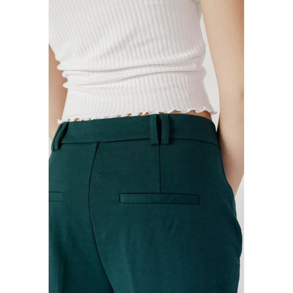 Only Green Polyester Pant - Trousers
