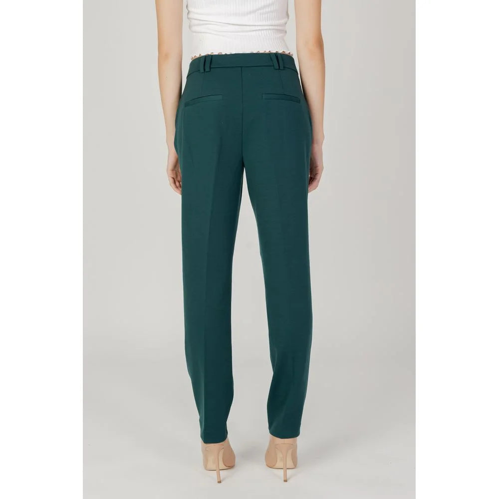 Only Green Polyester Pant - Trousers