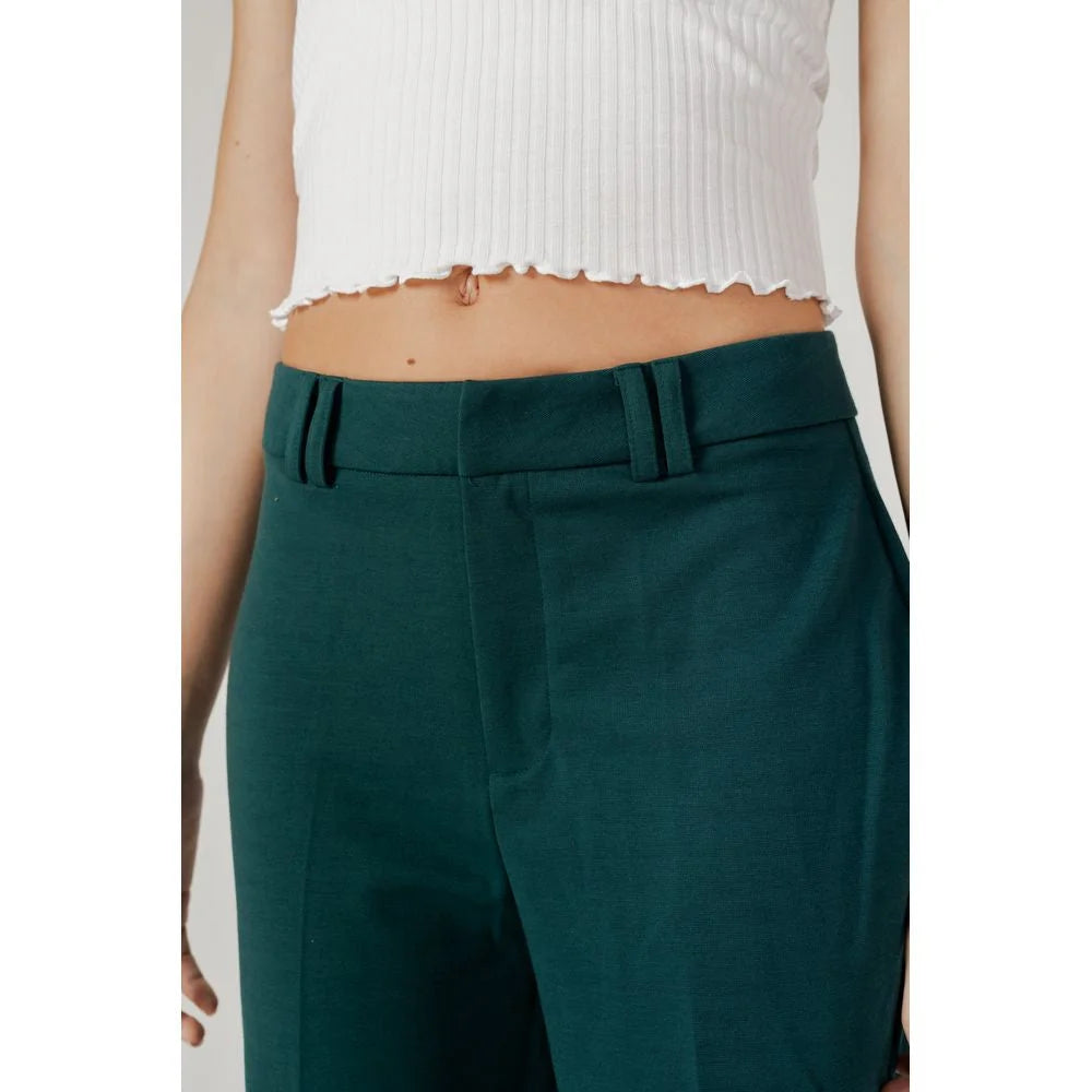 Only Green Polyester Pant - Trousers