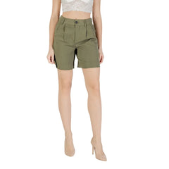 Only Green Viscose Bermuda - Bermudas