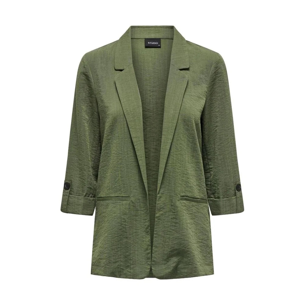 Only Green Viscose Blazer - Coats & Jackets