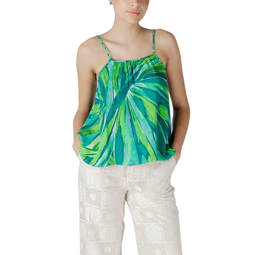 Only Green Viscose Tank Top - IT44|L - Tank Tops