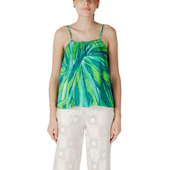 Only Green Viscose Tank Top - IT44|L - Tank Tops
