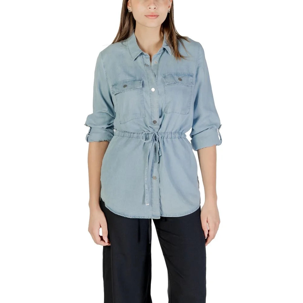 Only Light Blue Tencel Shirt - Shirts