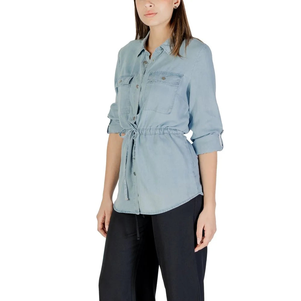 Only Light Blue Tencel Shirt - Shirts