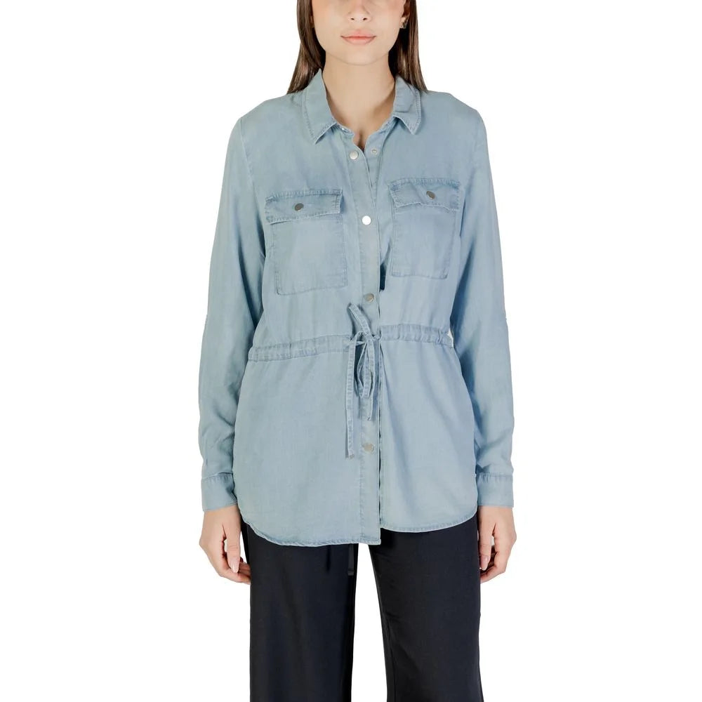 Only Light Blue Tencel Shirt - Shirts