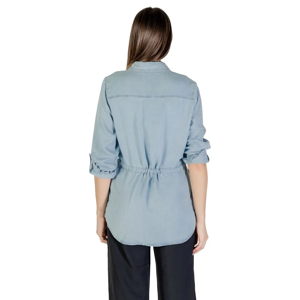 Only Light Blue Tencel Shirt - Shirts