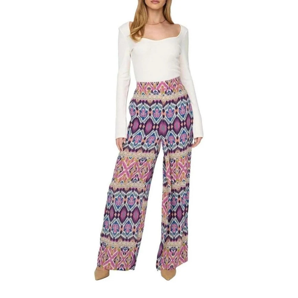 Only Multicolor Recycled Polyester Pant - IT44|L - Trousers