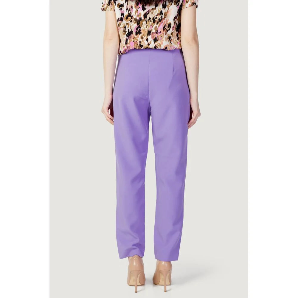Only Purple Polyester Pant - 34 | XXS - Trousers