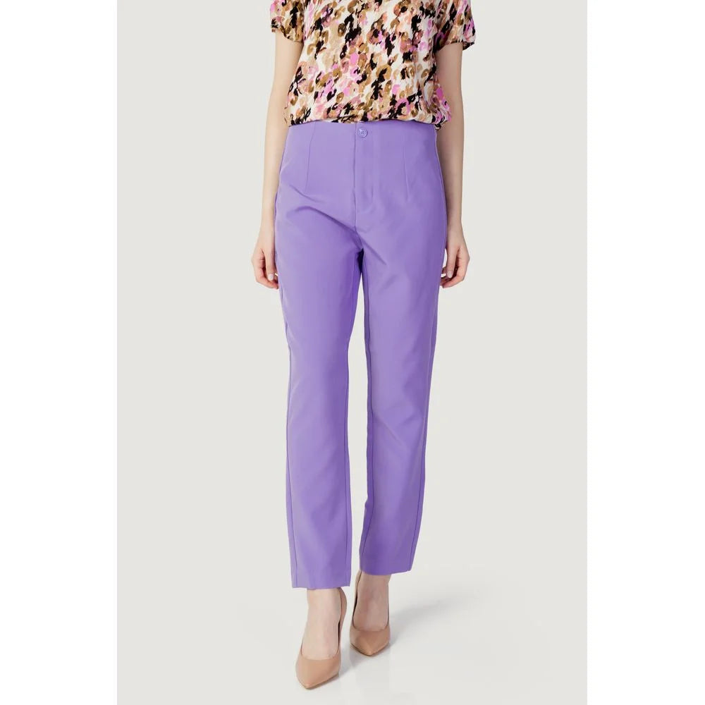 Only Purple Polyester Pant - 34 | XXS - Trousers
