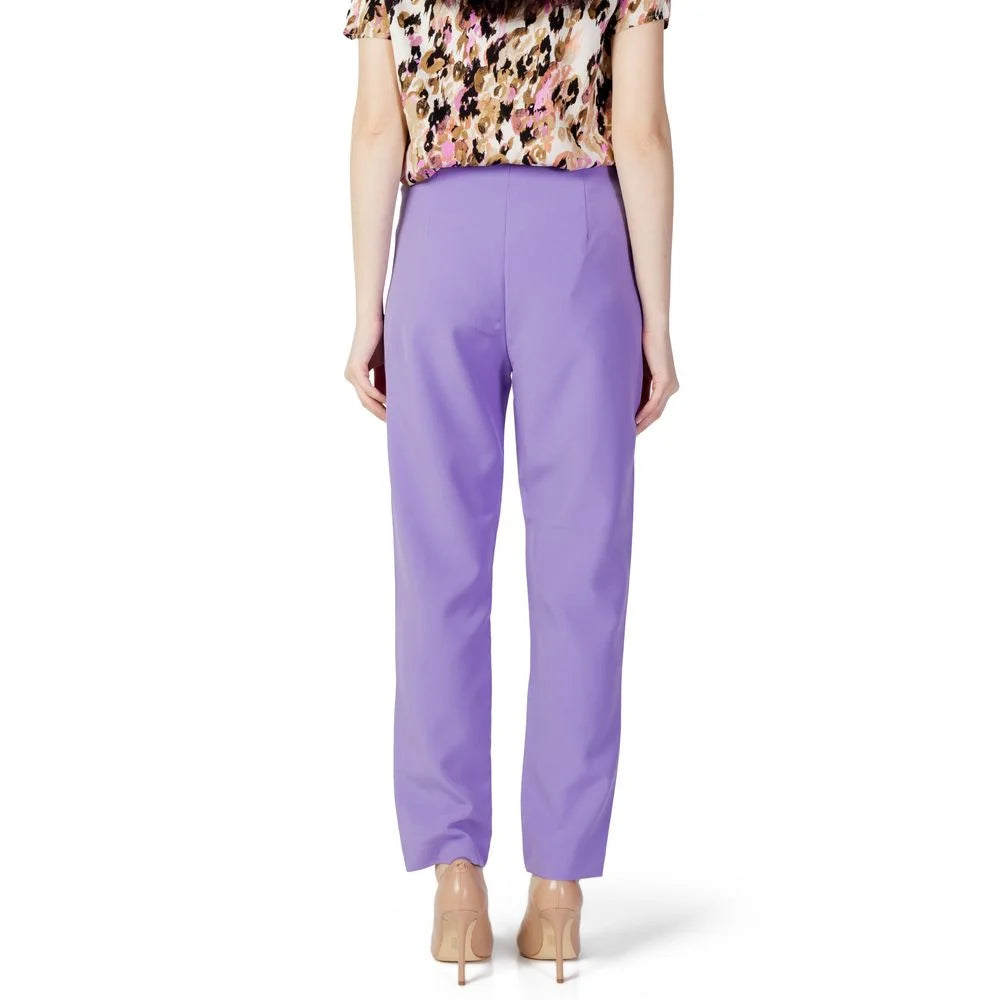 Only Purple Polyester Pant - 34 | XXS - Trousers