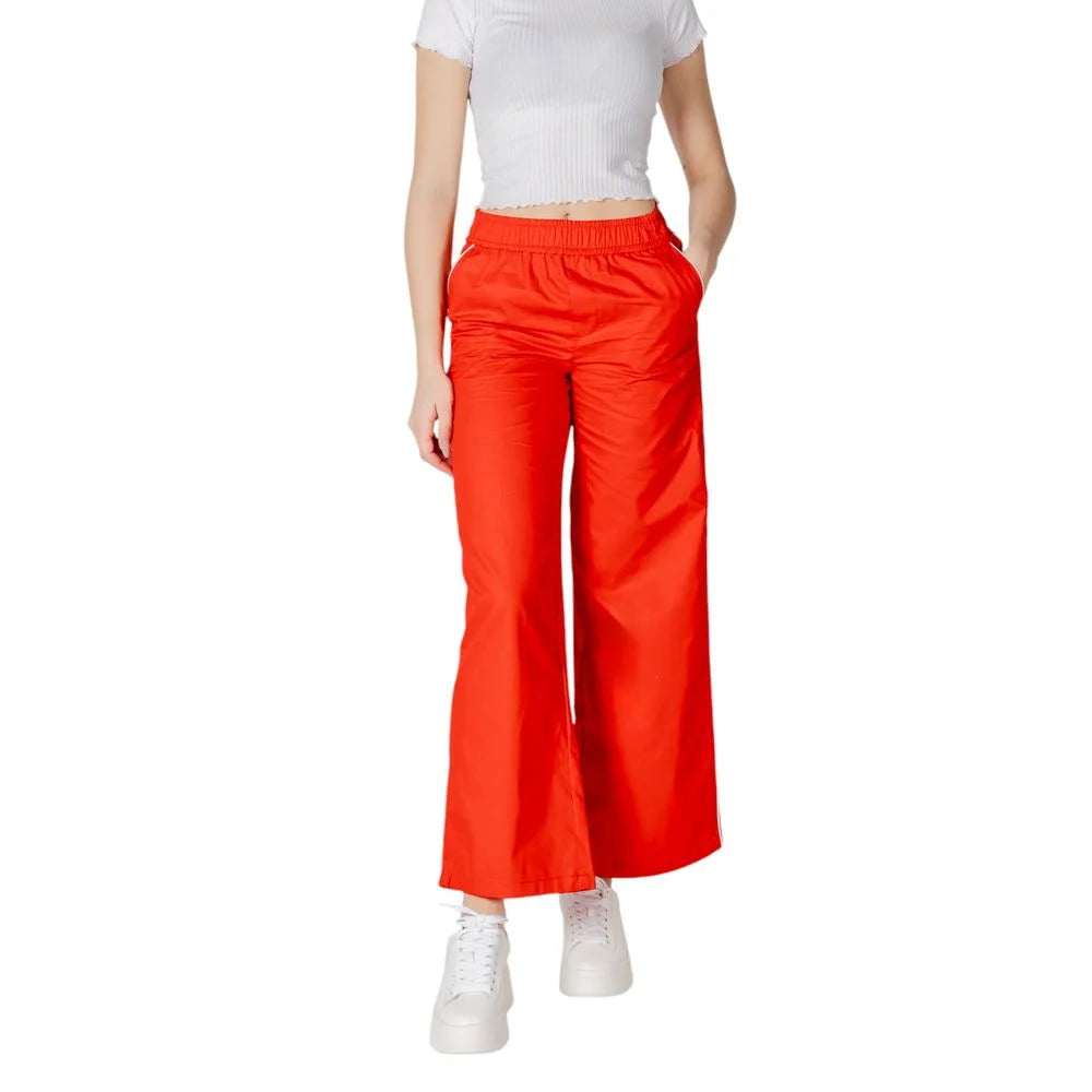Only Red Cotton Pant - Trousers