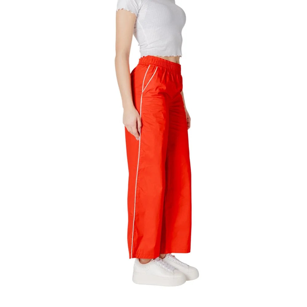 Only Red Cotton Pant - Trousers