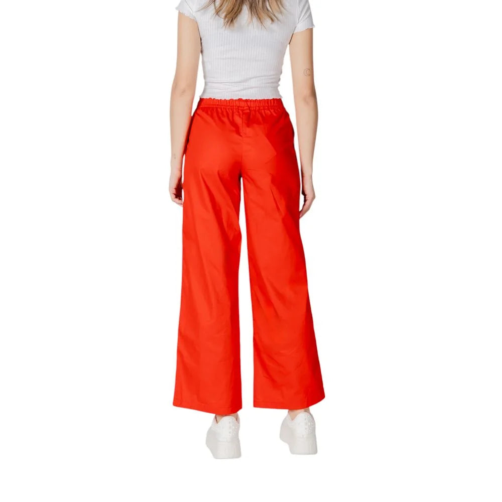 Only Red Cotton Pant - Trousers